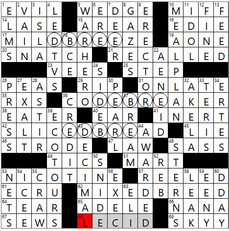 I originally submitted RAT RACES, Patti thought the plural form was awkward and suggested RAT FINKS instead. . La crossword corner